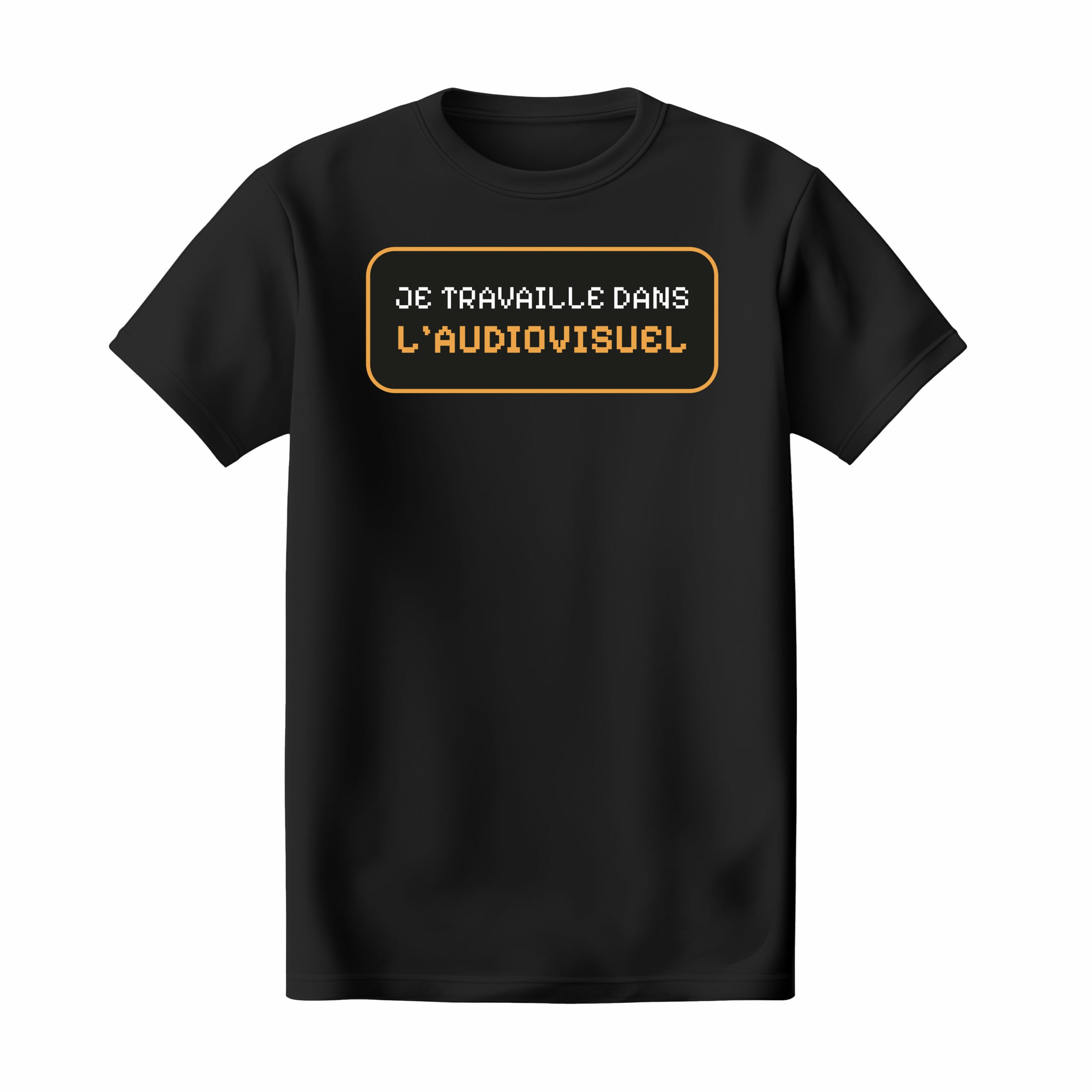 T-shirt noir "Mes projets sont en 4K, mon compte est en 360P"