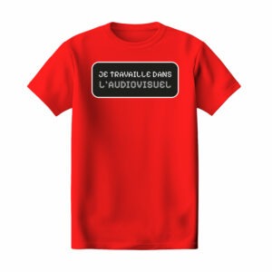 T-shirt rouge "Mes projets sont en 4K, mon compte est en 360P"