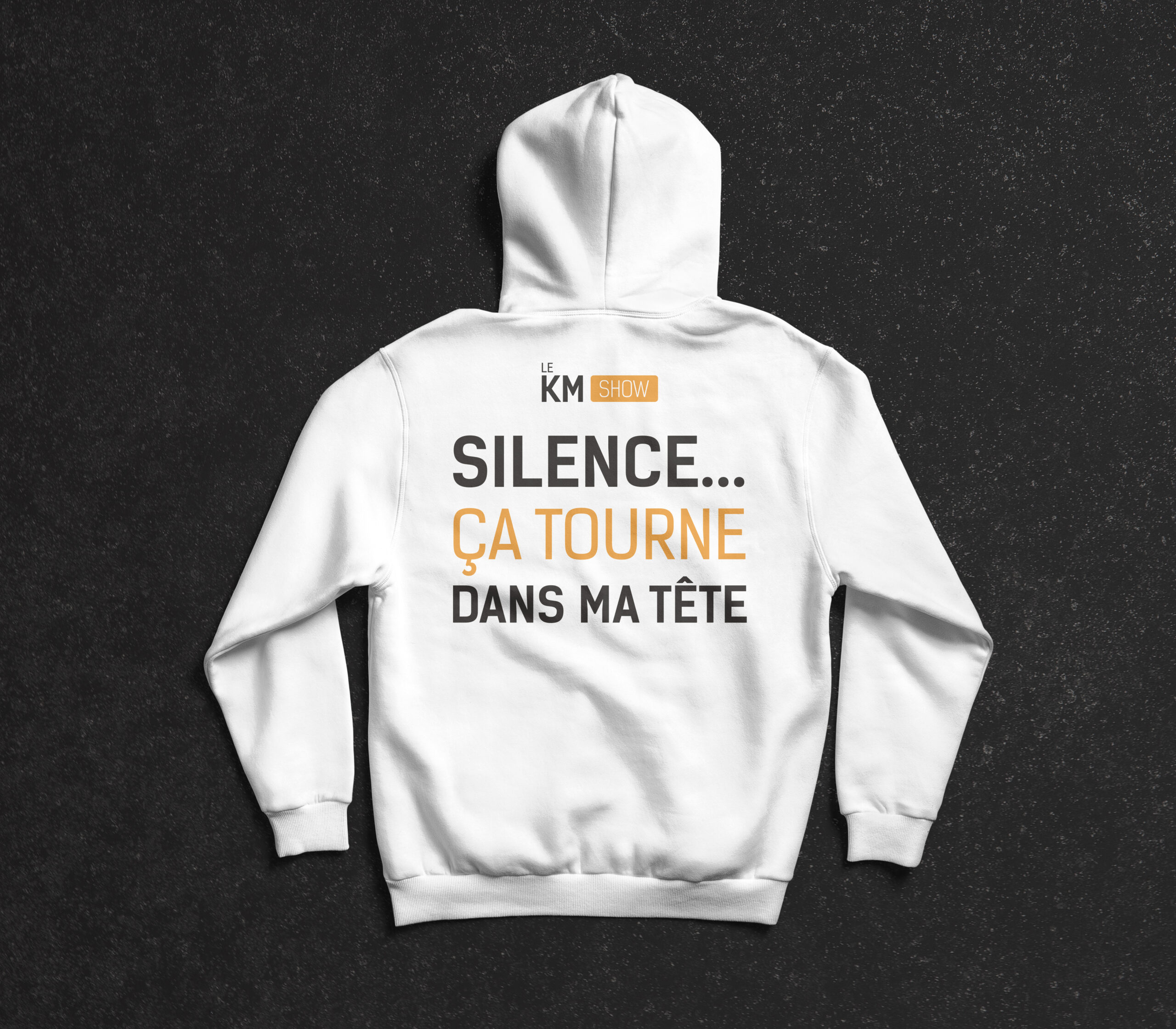 Pull capuche blanc "Le KM Show" – Image 2